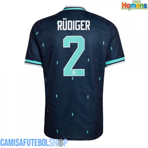 Camisa de time de futebol Alemanha Antonio Rudiger #2 Replicas 2º Equipamento Mundo 2026 Manga Curta